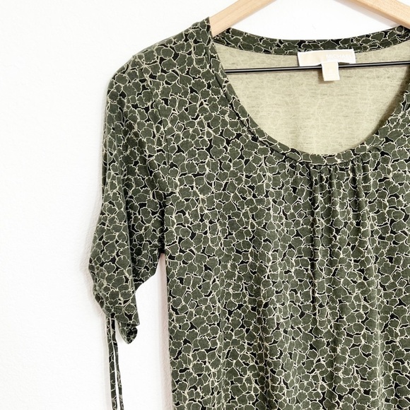 Michael Michael Kors Green Gold Print Women Size Medium - Picture 2 of 4